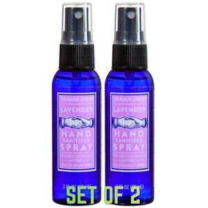 Set of 2 — Trader Joe’s Lavender Hand Sanitizer Spray Travel Size Mini 2 oz NEW!